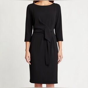 NWT - Side-tie Black Dress, Tahari ASL, Size 8
